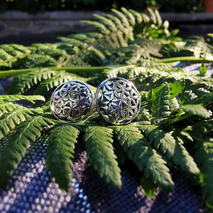 Silber-Ohrstecker Blume des Lebens bei Rumpelstilzchen in Vilshofen