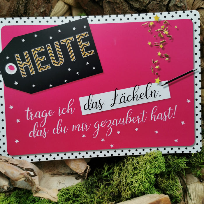 Postkarte "lächeln gezaubert"