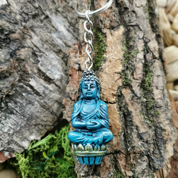 Schlüssel-Anhänger Buddha, sitzend, Hände verschränkt