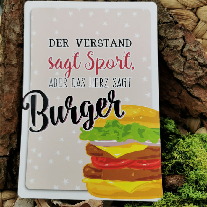 Postkarte "Sport - Burger"